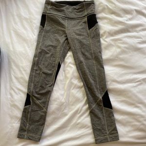 Gray and black athletic Lululemon leggings size 2